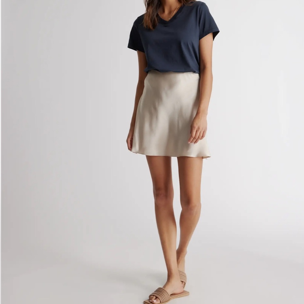 NWT Quince 100% Silk Mini Skirt